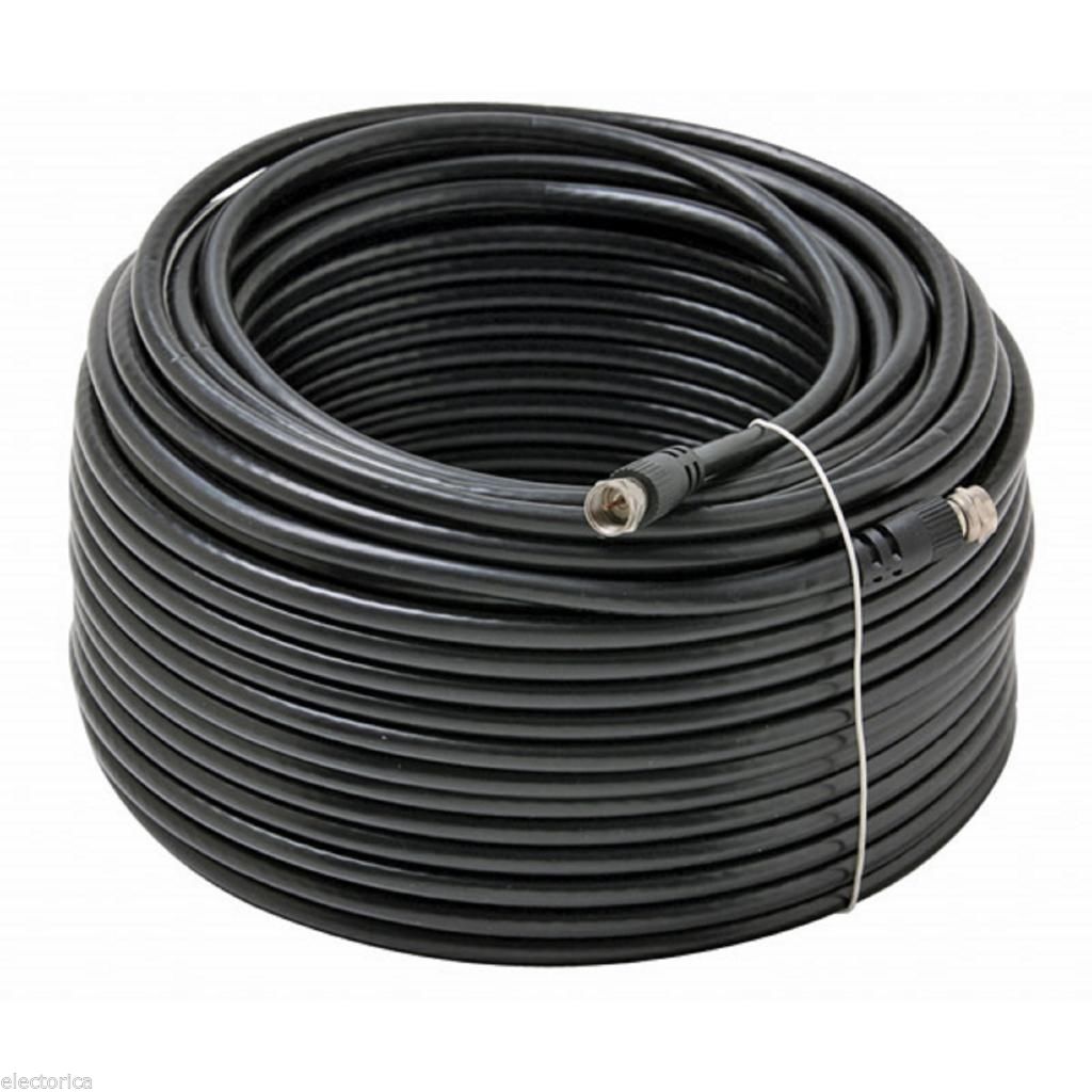 100 FT RG-6 SATELLITE COAX CABLE RG6 COAXAL WIRE HD DTV